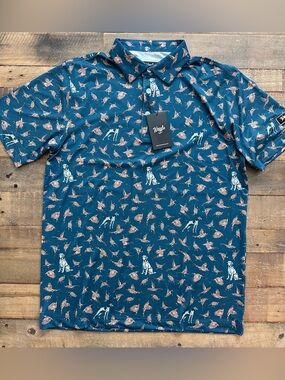 ⭐️NWT Waggle Men’s Polo - Bird Dog Size Medium
